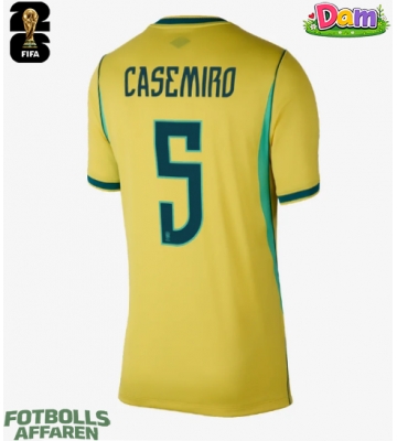 Brasilien Casemiro #5 Hemmatröja Kvinnor VM 2026 Kortärmad